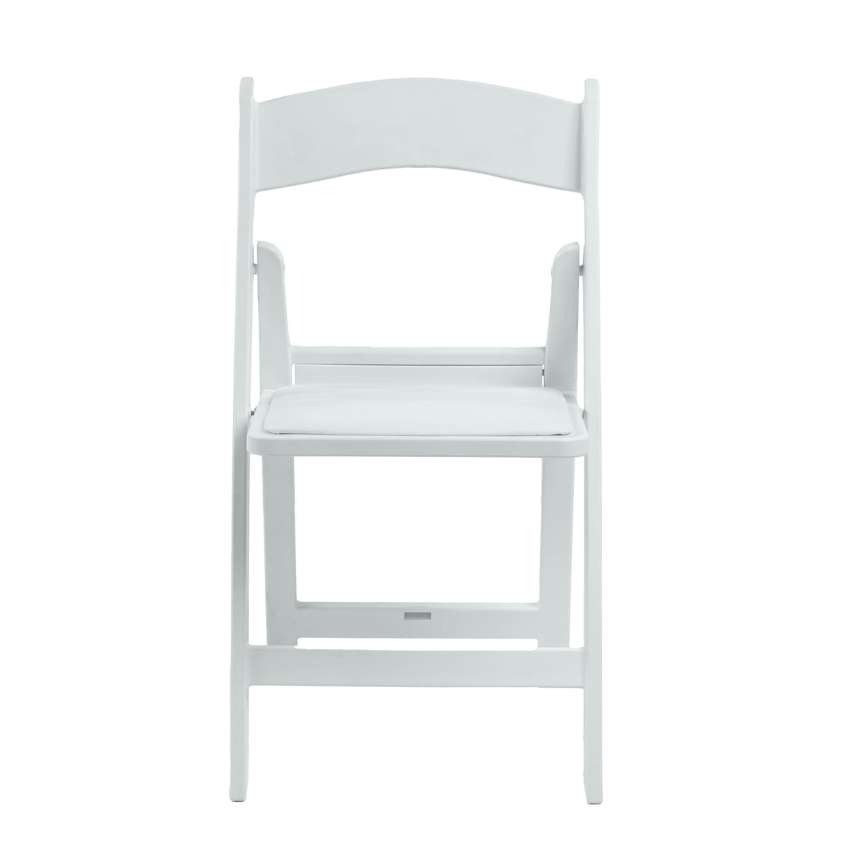 White Resin Folding Chairs with Cushion, 10 Pack S12171