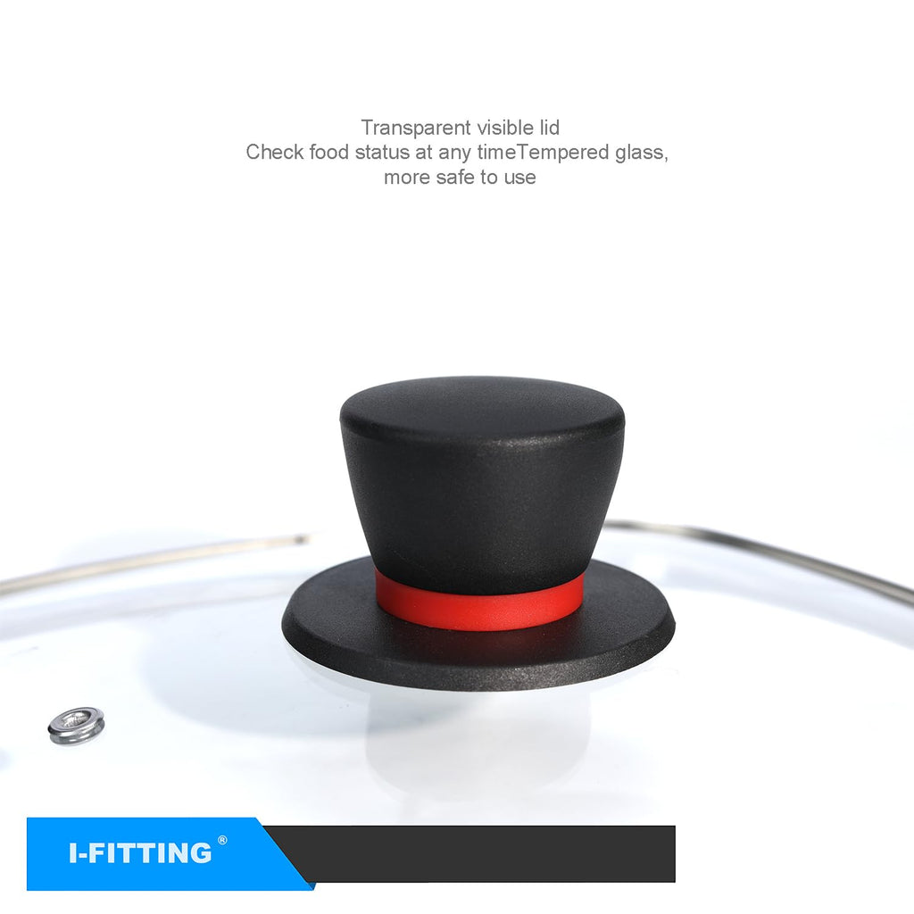 12 Inch Tempered Glass Lid with Steam Vent E273