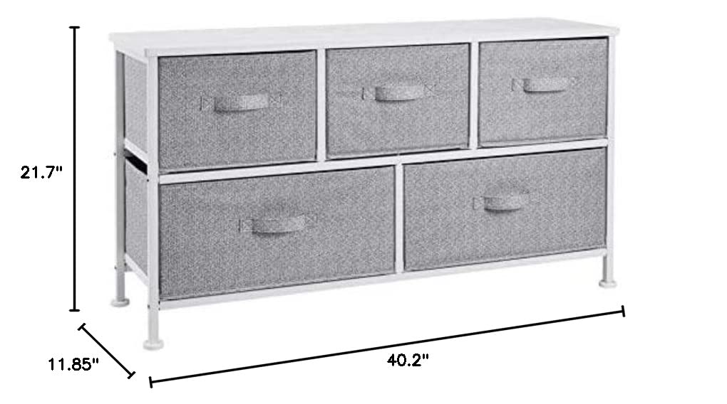 White 5-Drawer Fabric Storage Organizer J608848