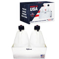 Double Utility Fuel Jug Holder Storage Rack Shelf - Holds Two 5-Gallon Jugs - Anti-Rusting Aluminum I94633