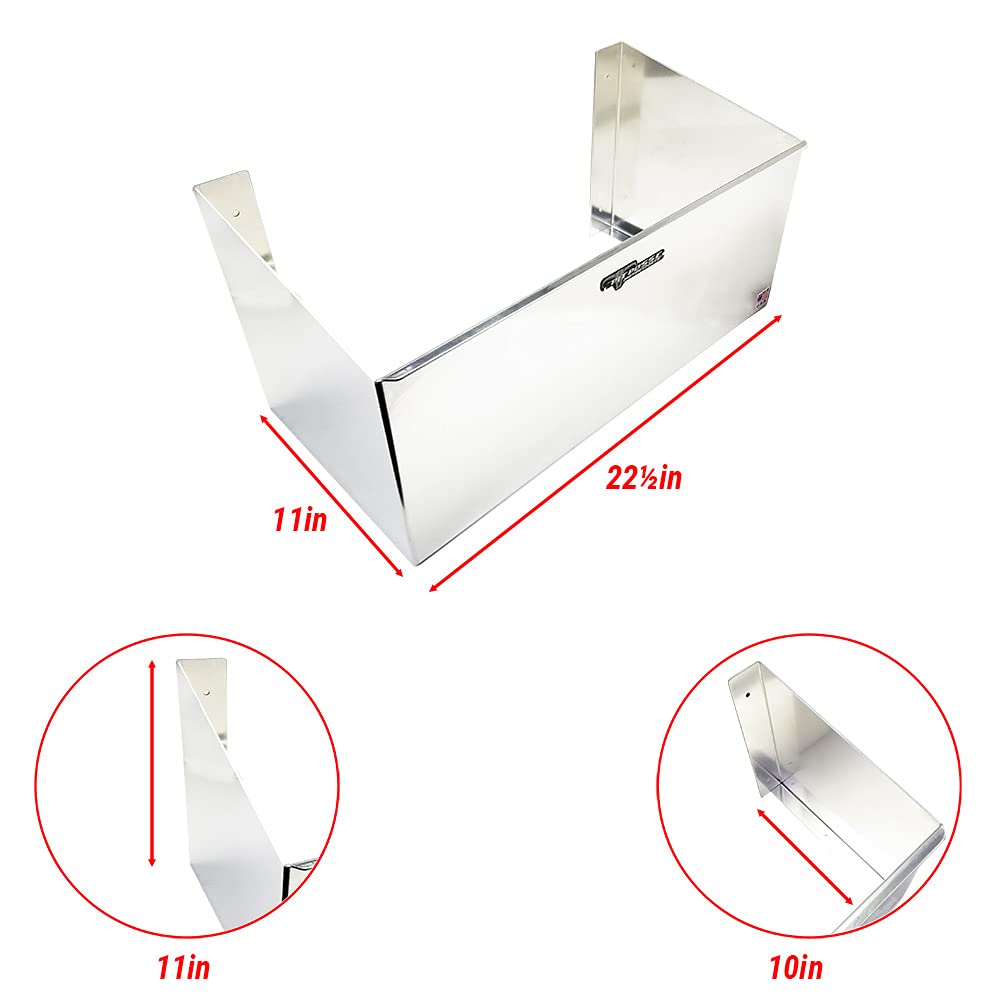 Double Utility Fuel Jug Holder Storage Rack Shelf - Holds Two 5-Gallon Jugs - Anti-Rusting Aluminum I94633