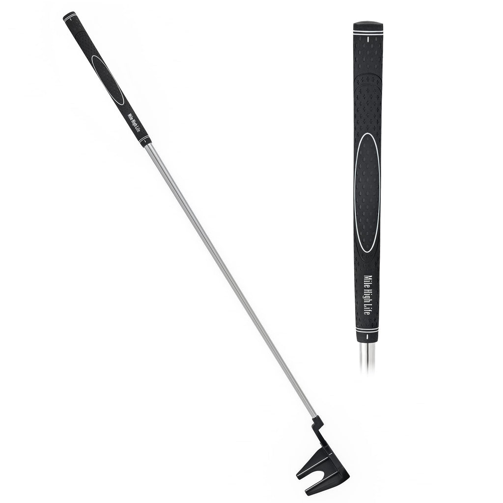 Right-Handed Matte Black Golf Putter with Aim Line & Grip Z1440
