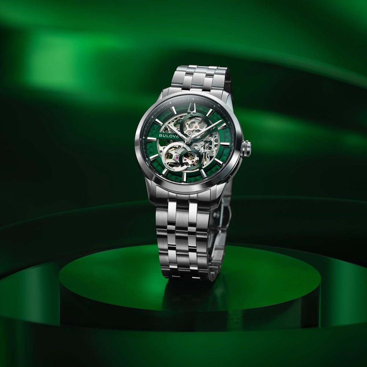 Green Dial Stainless Steel Automatic Watch 40mm K582