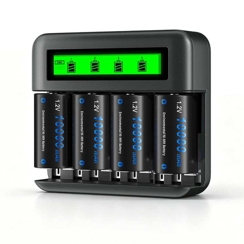 4 Pack Rechargeable D Batteries with Charger W71414