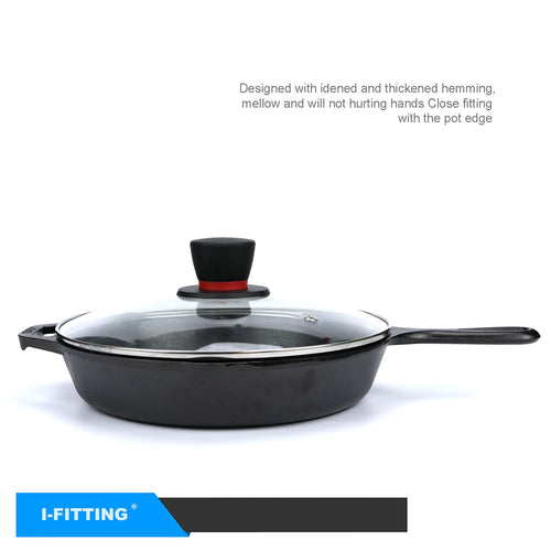12 Inch Tempered Glass Lid with Steam Vent E273