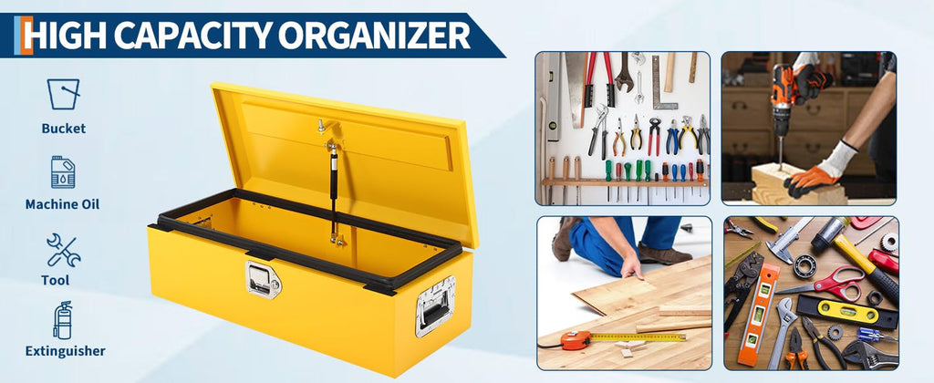 30 Inch Low-Profile Steel Truck Bed Tool Box with Lock & Key C779071