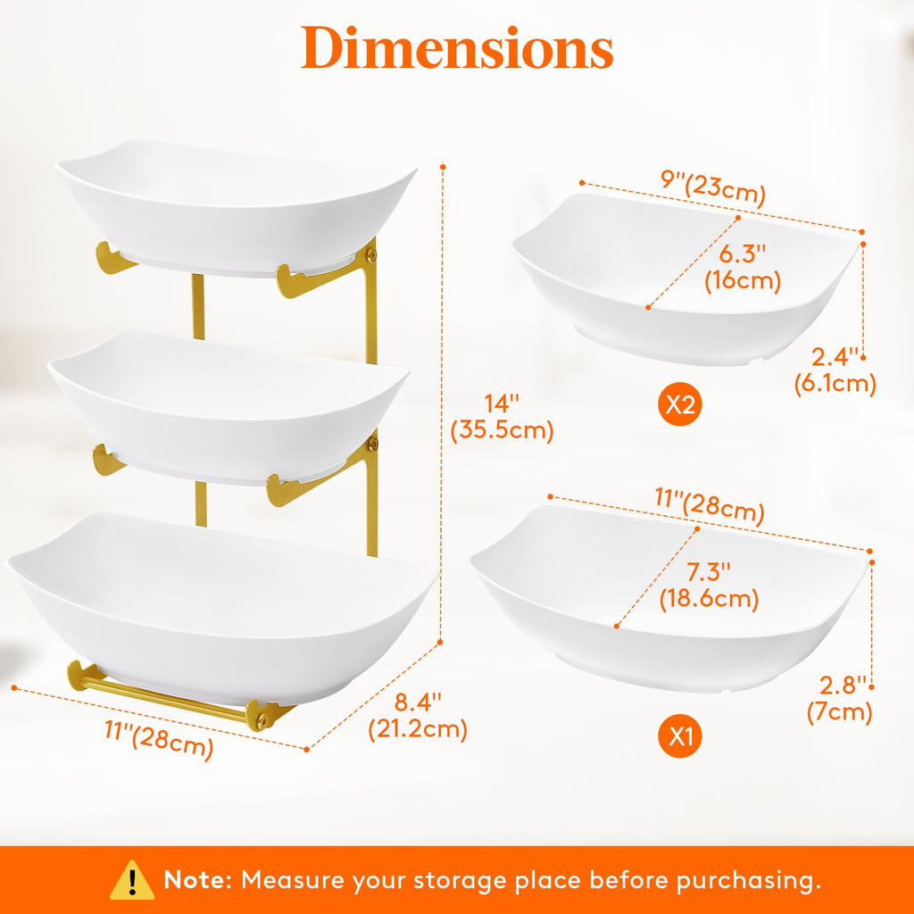 3 Tier Plastic Fruit Bowl V501
