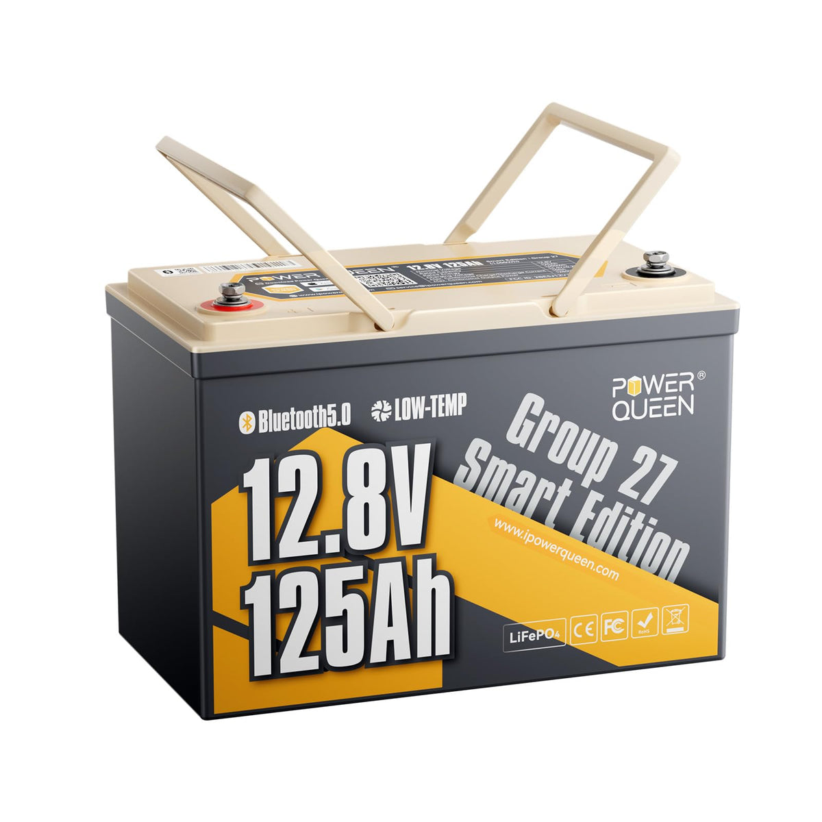 12V 125Ah LiFePO4 Lithium Battery Group 27 R523