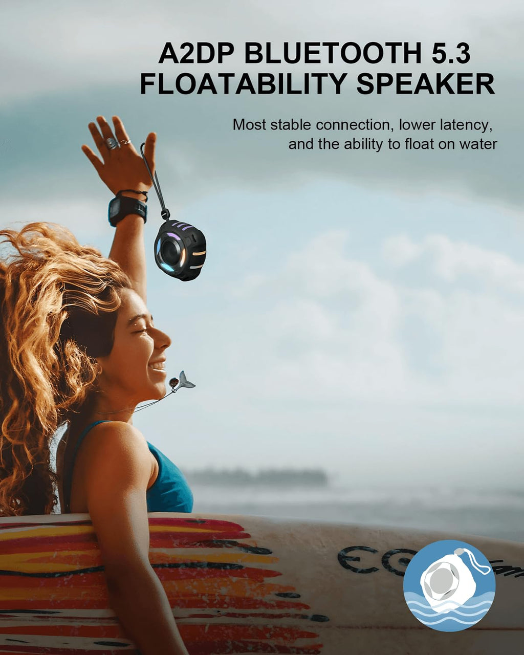 Portable IP67 Waterproof Shower Speaker G7496