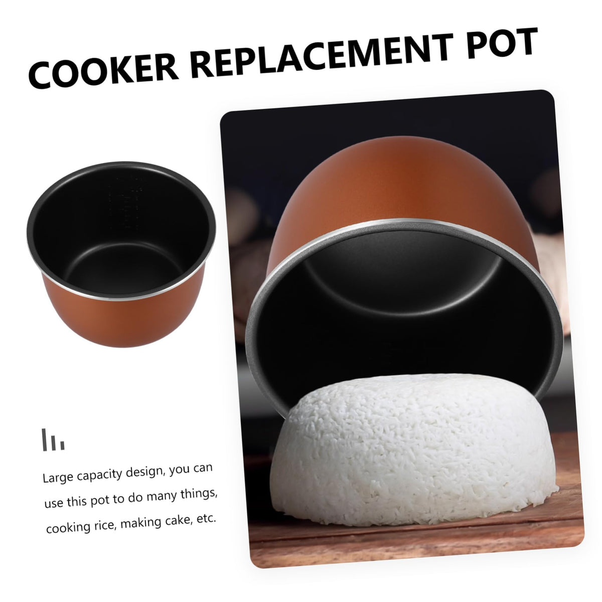 Aluminum Alloy Non-stick 4l Replacement Inner Pot Q3381