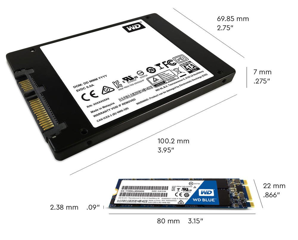 500GB Internal PC SSD SATA III M.2 2280 D9837