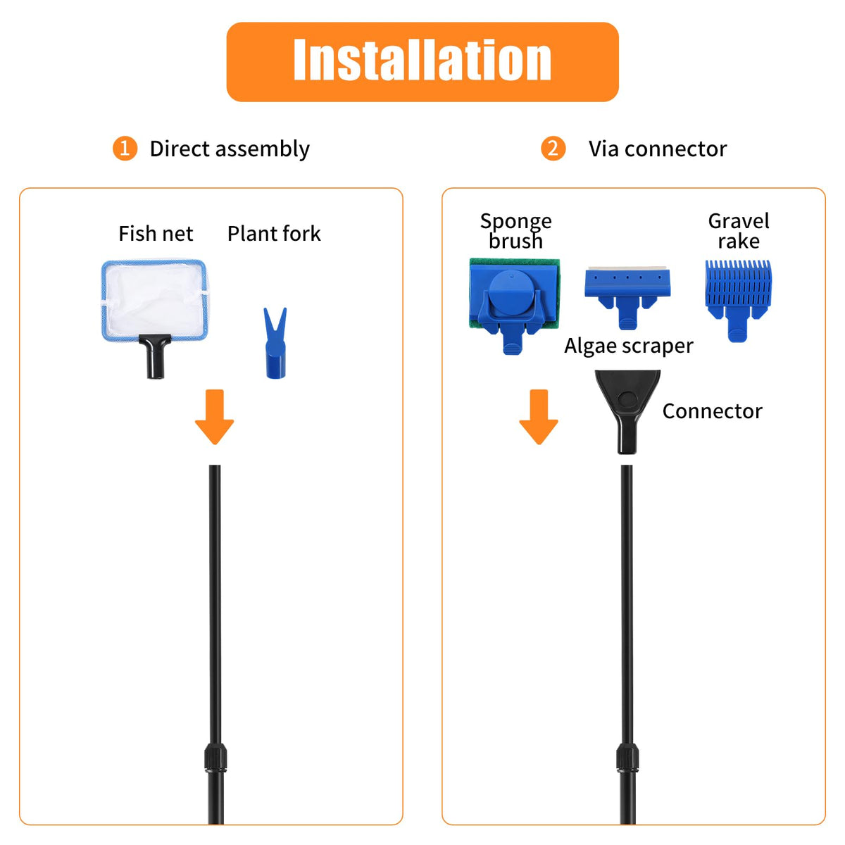 Aquarium Cleaning Tools 5 in 1 Set N1599