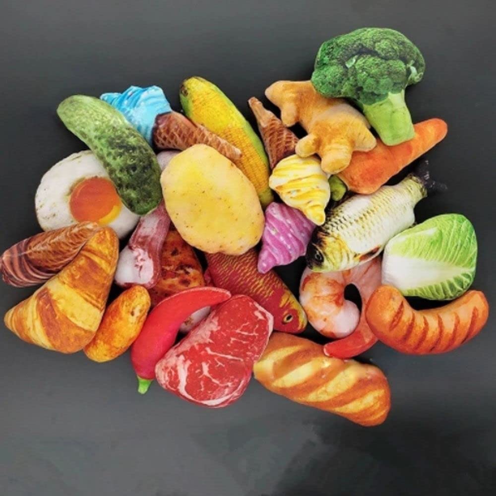 Soft Food Shape Plush Dog Squeaky Chew Toy S538402