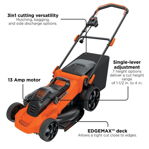 20-Inch Corded Electric Push Lawn Mower Q151