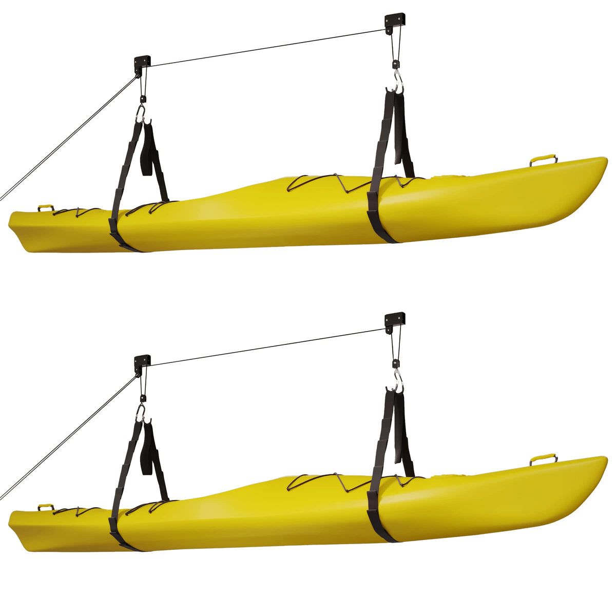 Kayak Hoist 2-Pack 125 lb Capacity Pulley System Y2586