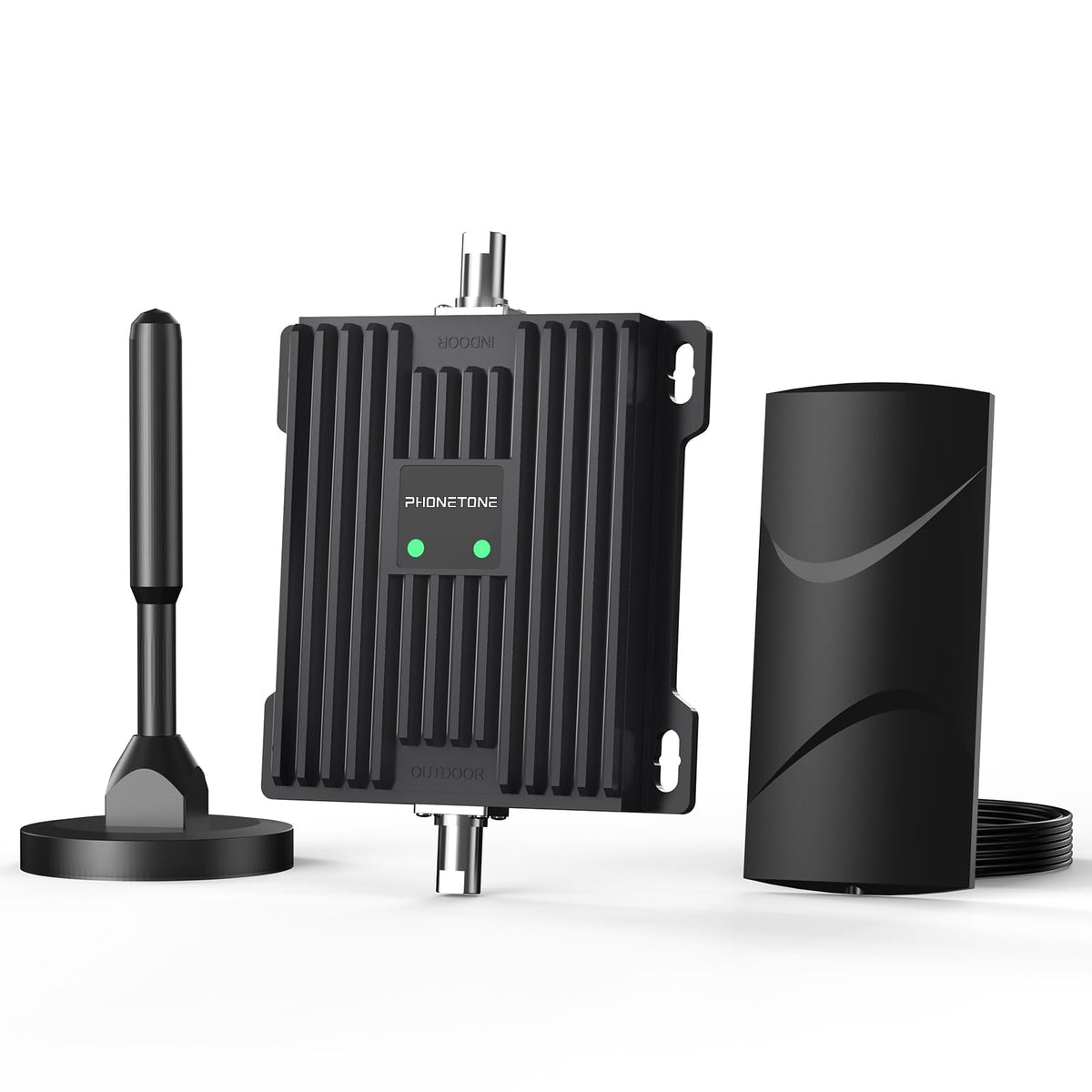 Vehicle Cell Phone Signal Booster with Omni-Directional Roof Antenna Grey H12457
