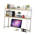 2-Tier White Desktop Bookshelf I730815