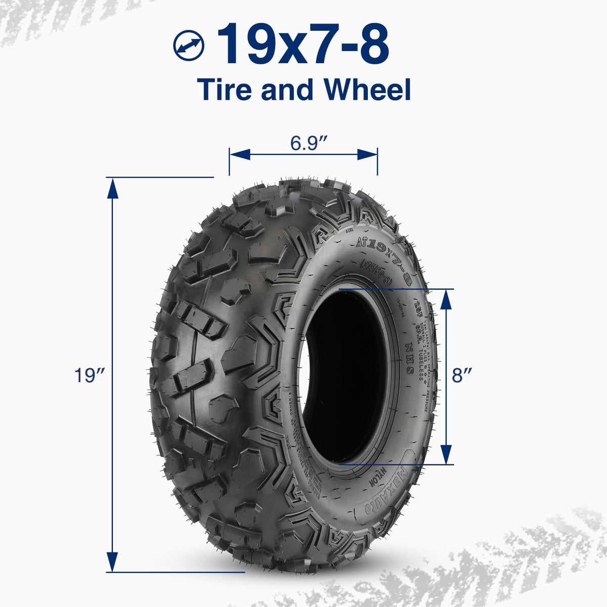 19x7-8 ATV Tires Set of 2 F91235