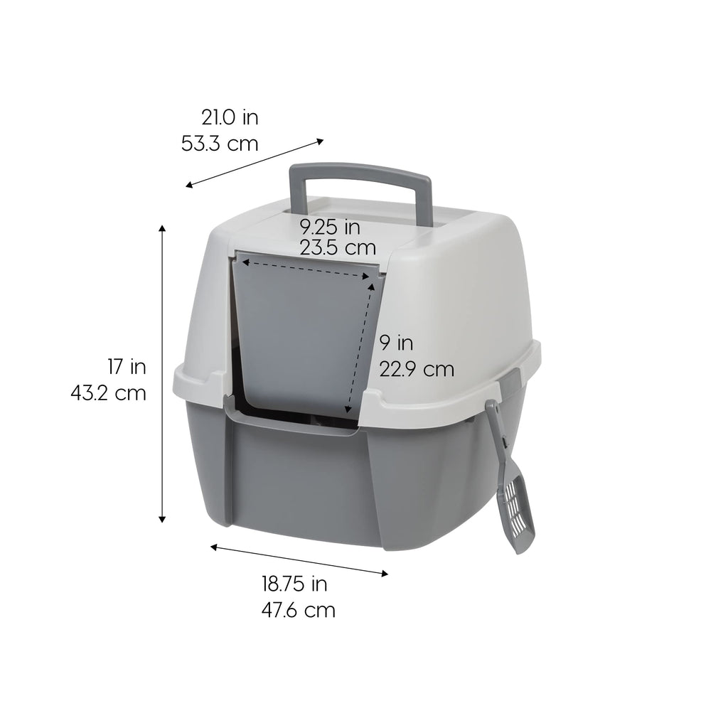 Large Front Door Cat Litter Box Gray F726605