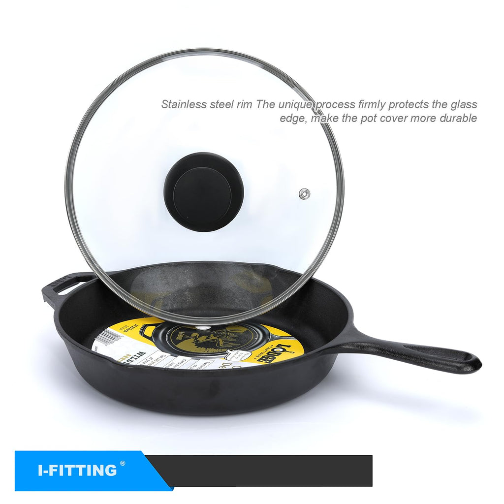 12 Inch Tempered Glass Lid with Steam Vent E273