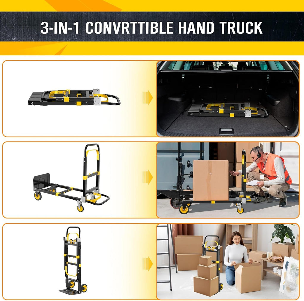 600lbs 3 in 1 Folding Hand Truck Dolly M213