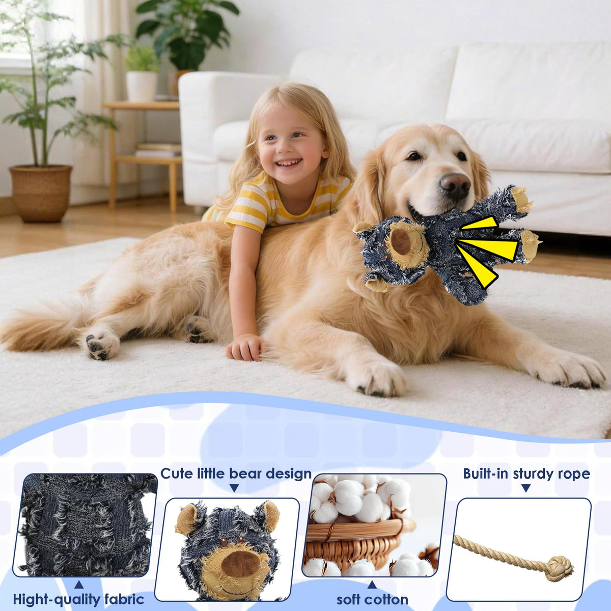 Squeaky Plush Dog Toy N213254