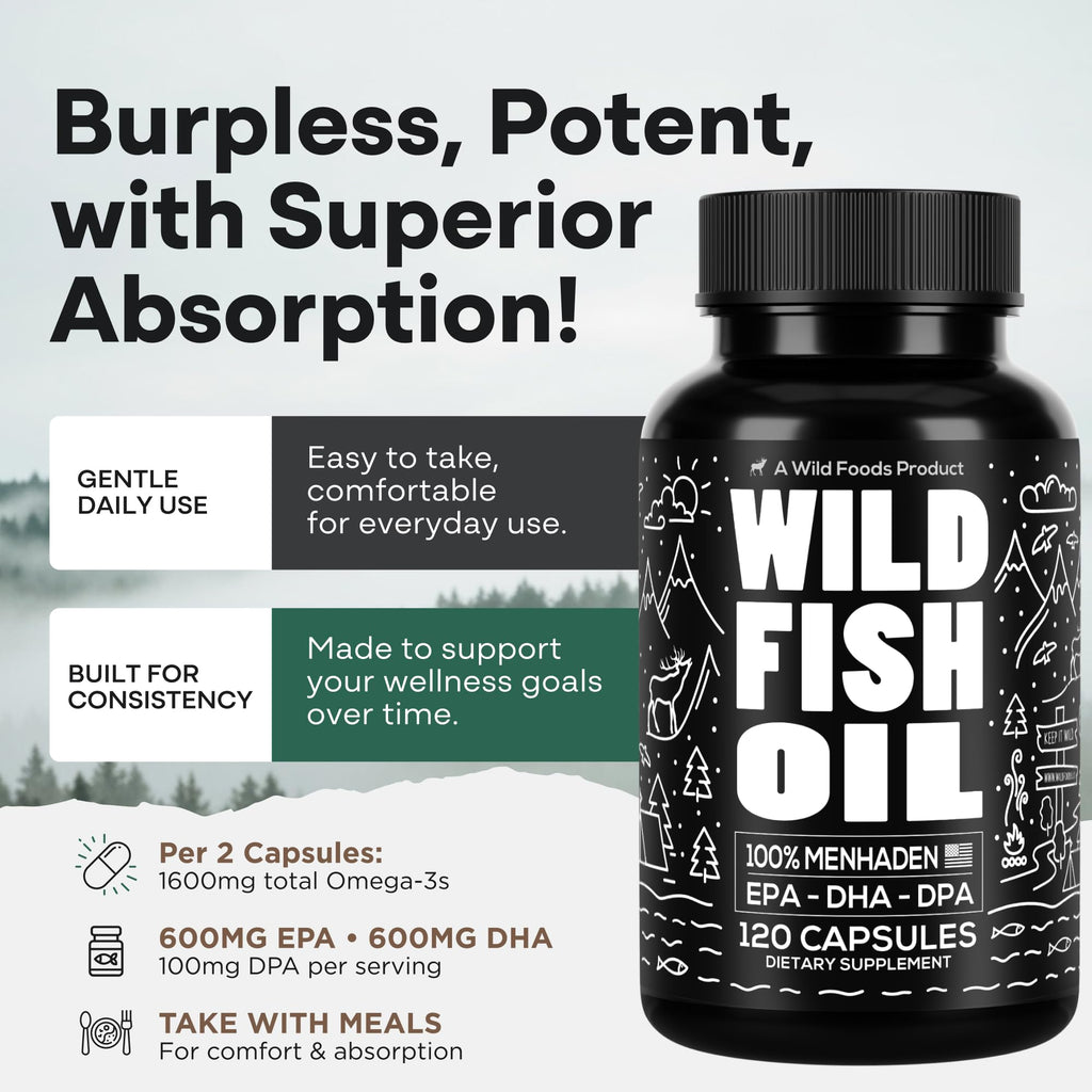Fish Oil Omega 3 Supplements 120 Capsules K520384