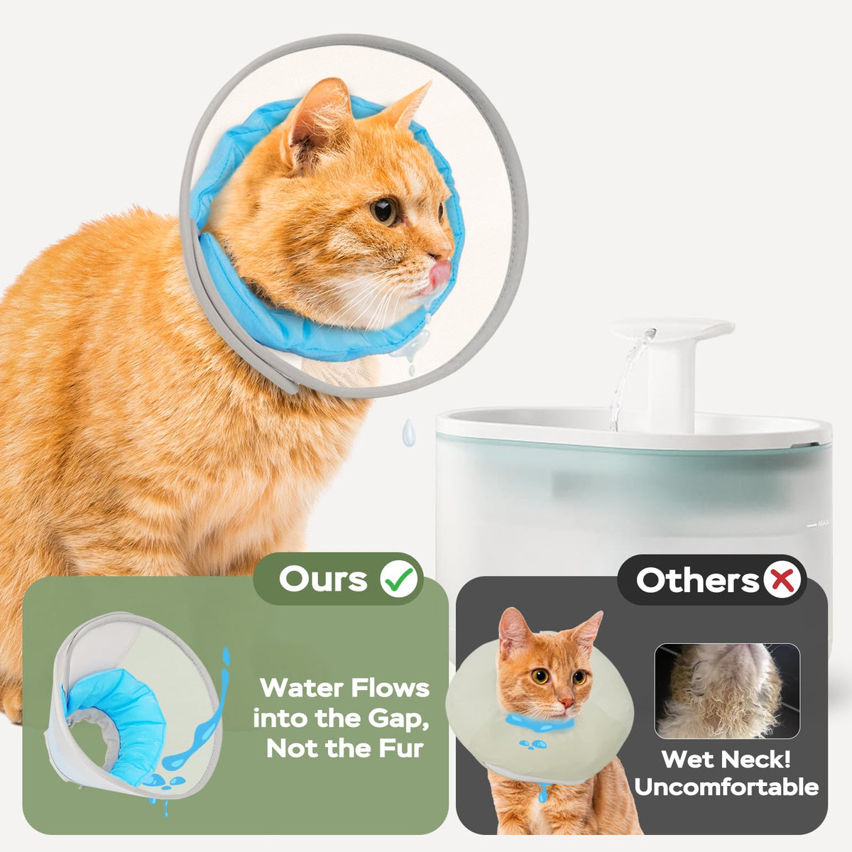 Soft Waterproof Mesh Cat Recovery Cone Collar Q87927