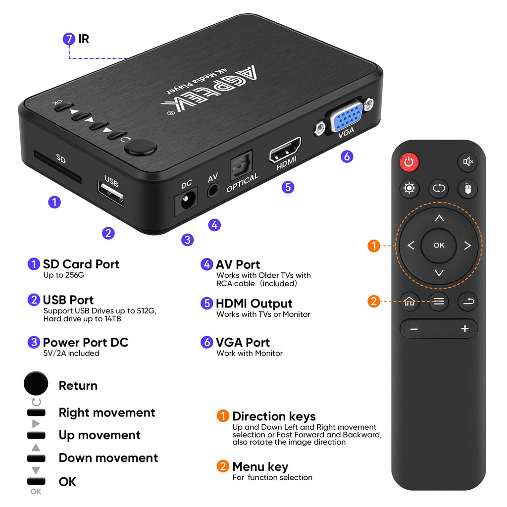 4K HDMI TV Media Player C985