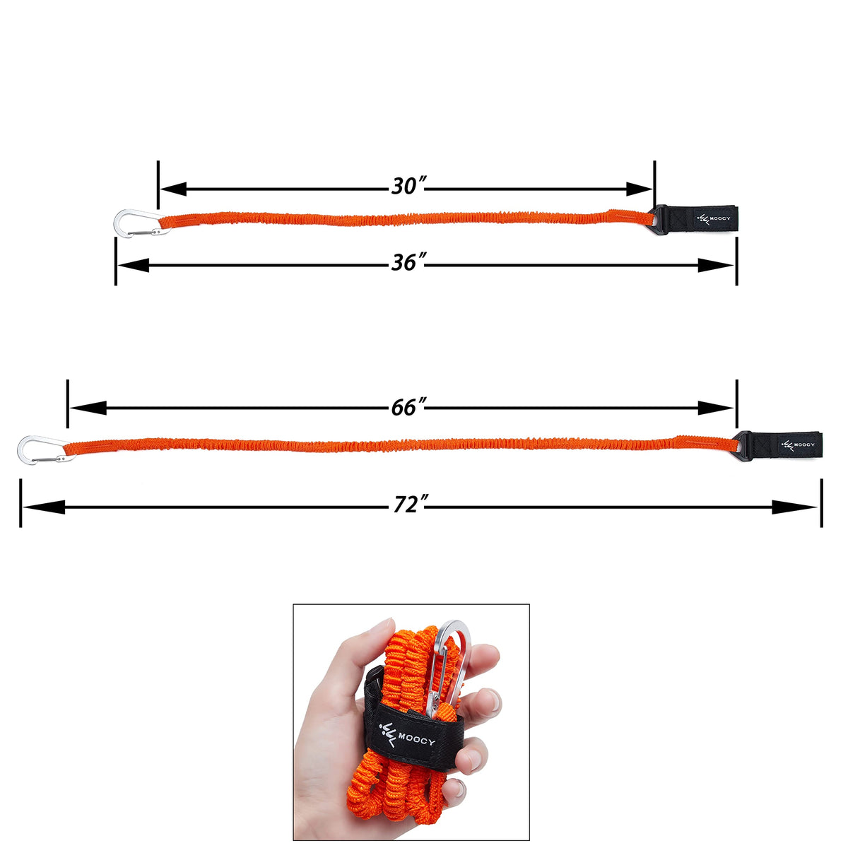 Coiled Kayak Paddle Leash with Carabiner S824