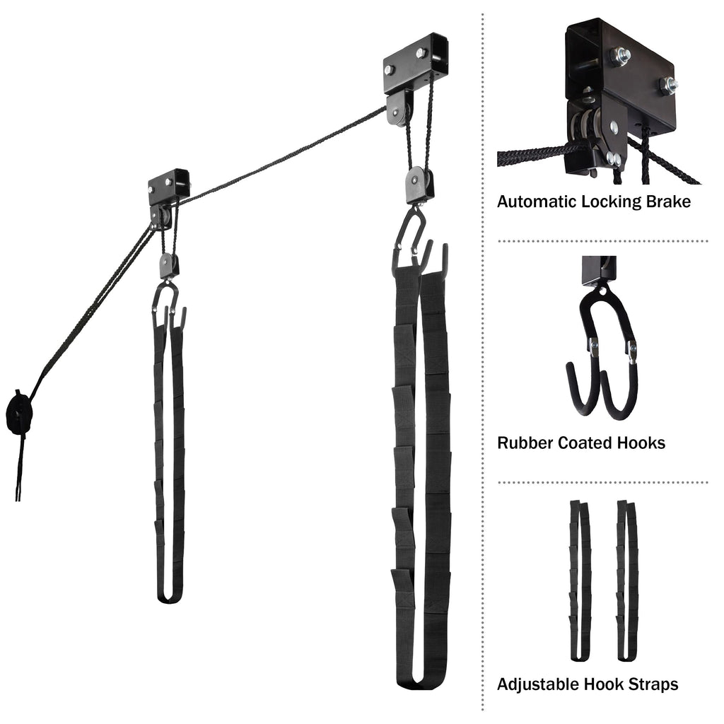 Kayak Hoist 2-Pack 125 lb Capacity Pulley System Y2586