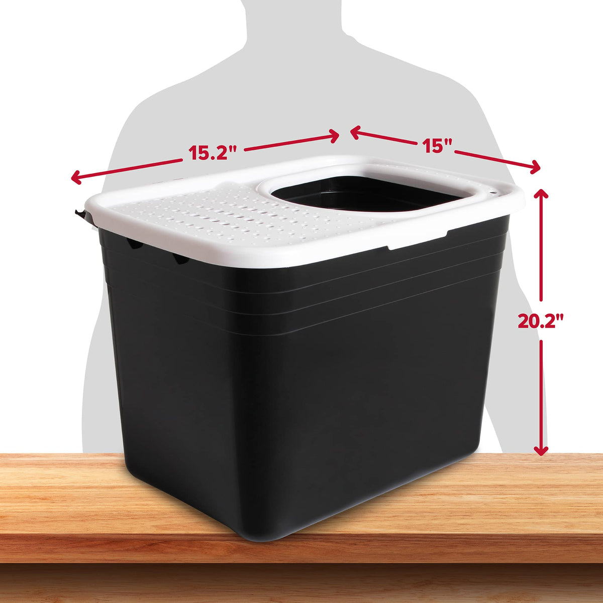 Top Entry Litter Box with Filter J496