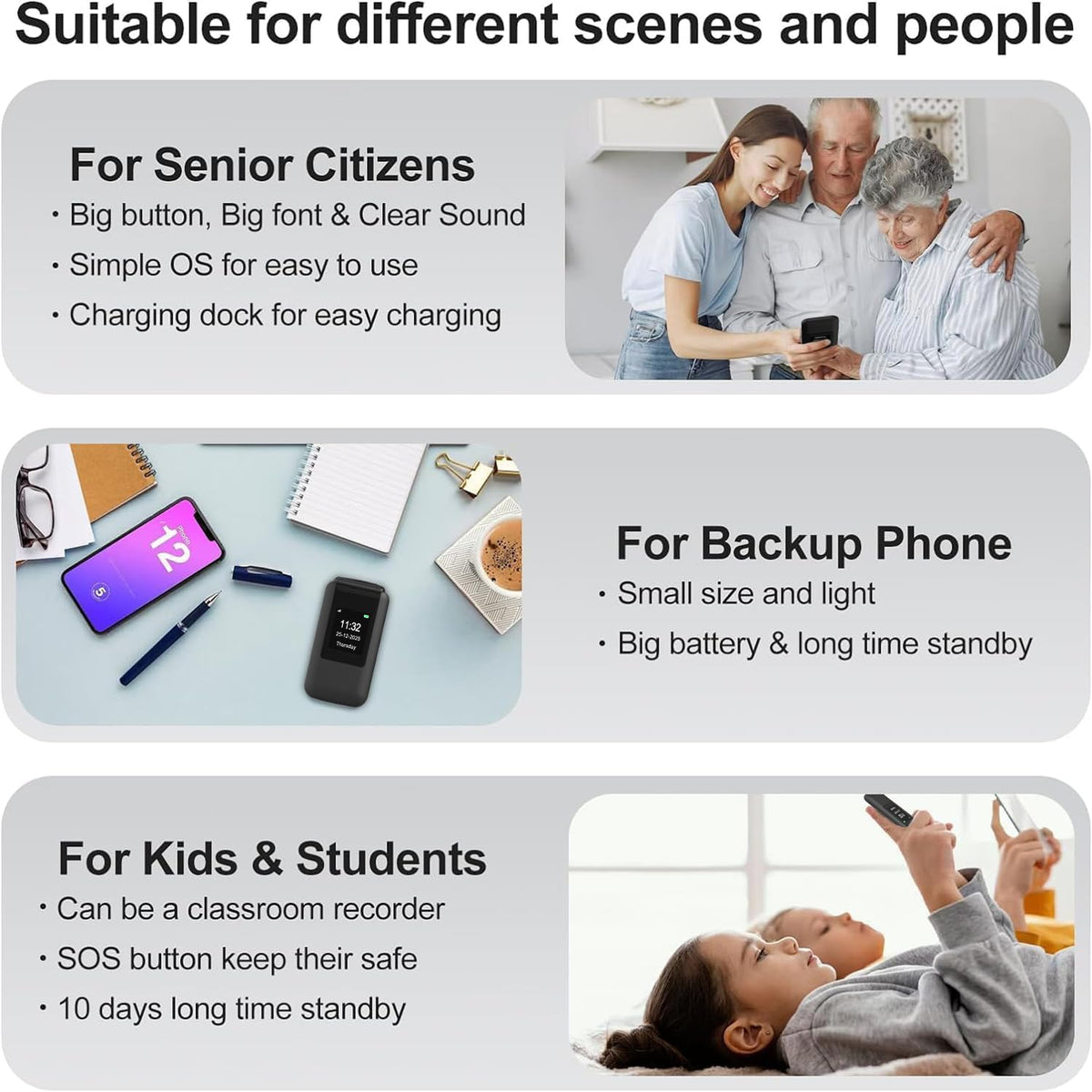 4G Unlocked Flip Phone Dual Screen V3454
