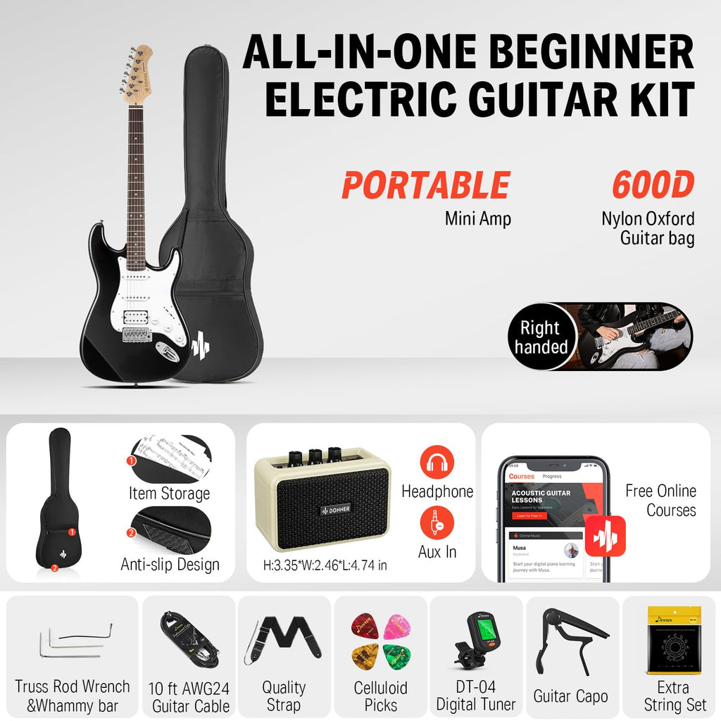 39 Inch Electric Guitar Beginner Kit R942371