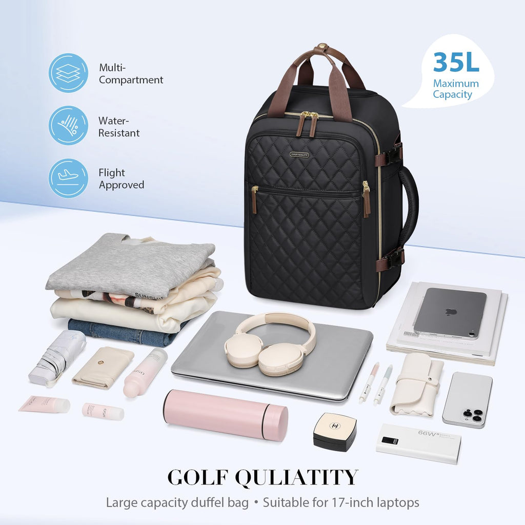Black Rolling Laptop Backpack with Wheels K44070