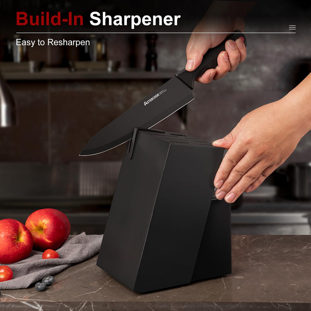 15 Pc German Knife Set with Block and Sharpener J949761