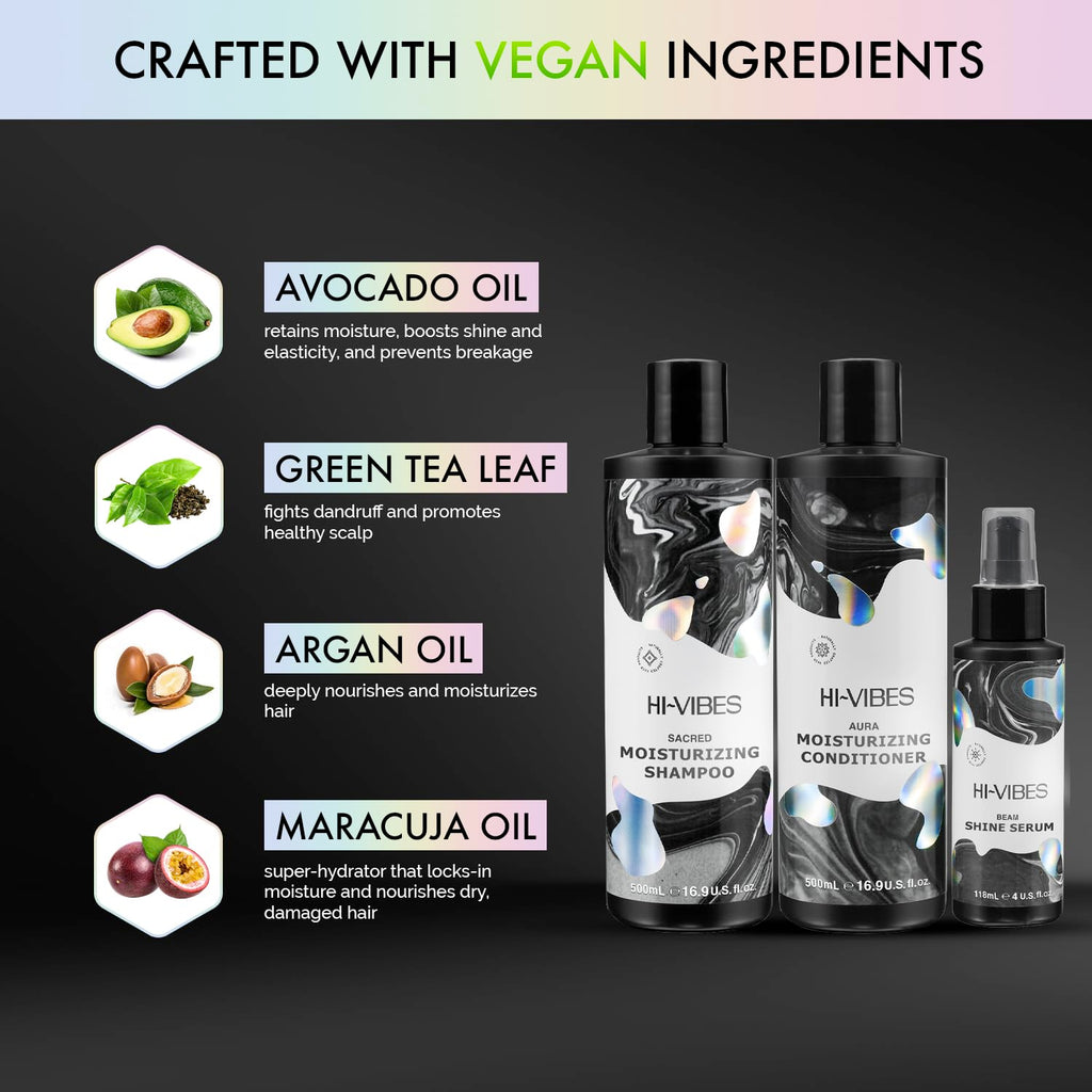 Vegan Argan Oil Shampoo Conditioner and Serum Set M5289