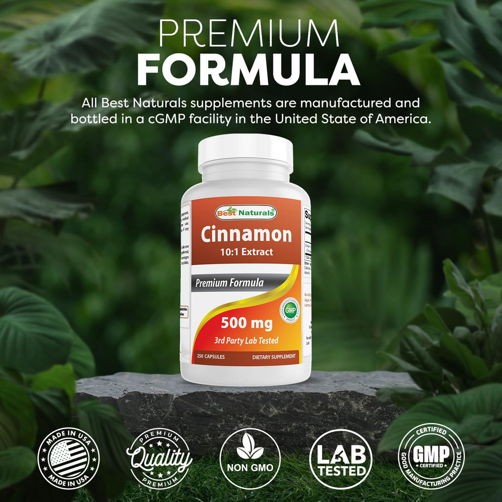 Cinnamon 500 mg 250 Capsules W2752