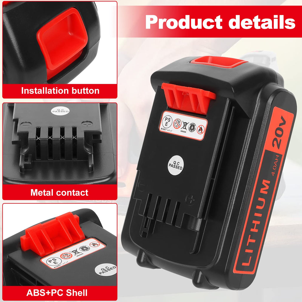 20V Lithium 4.0 ah 2 Pack Battery A448