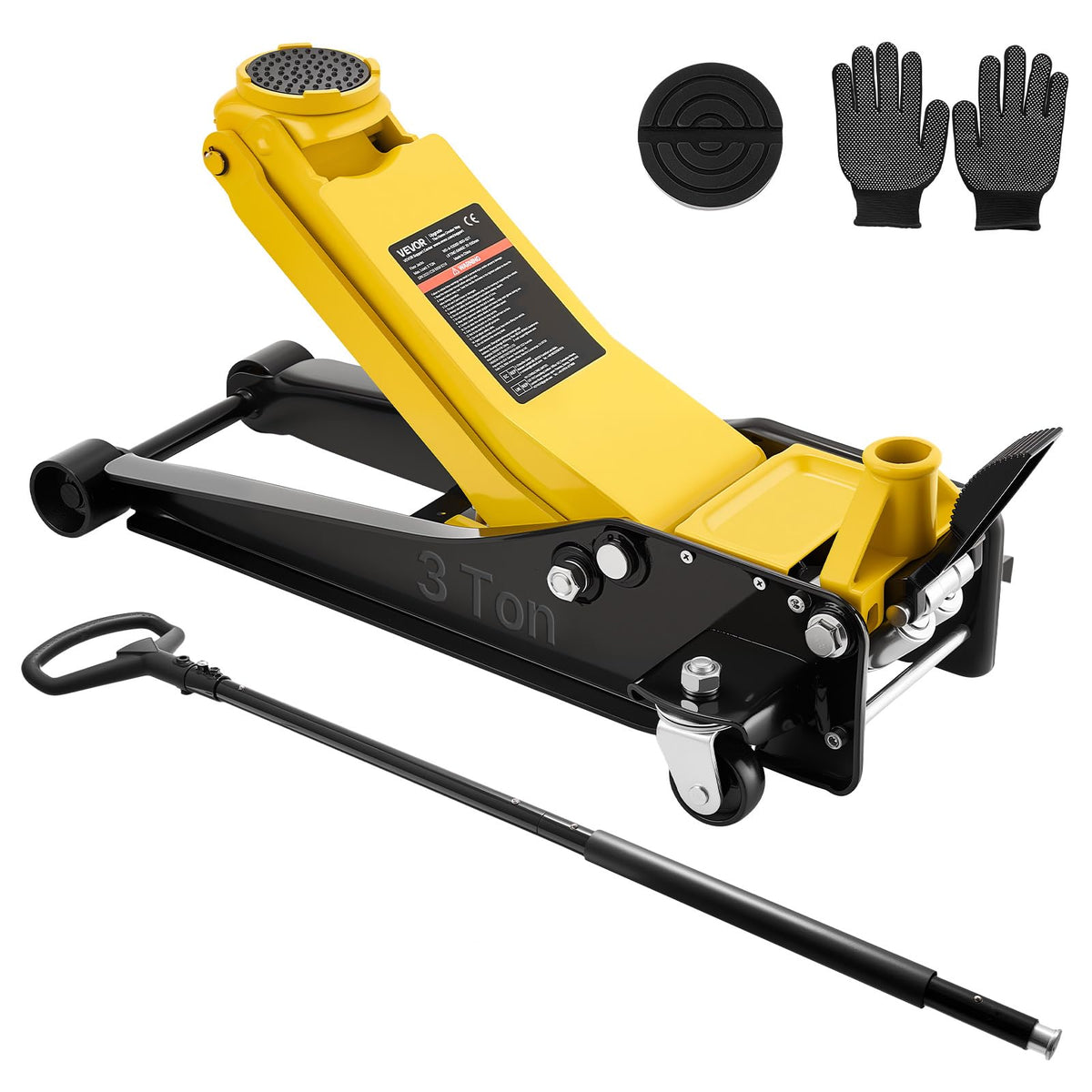 3 Ton Steel Hydraulic Floor Jack with SUV Adapter M3762