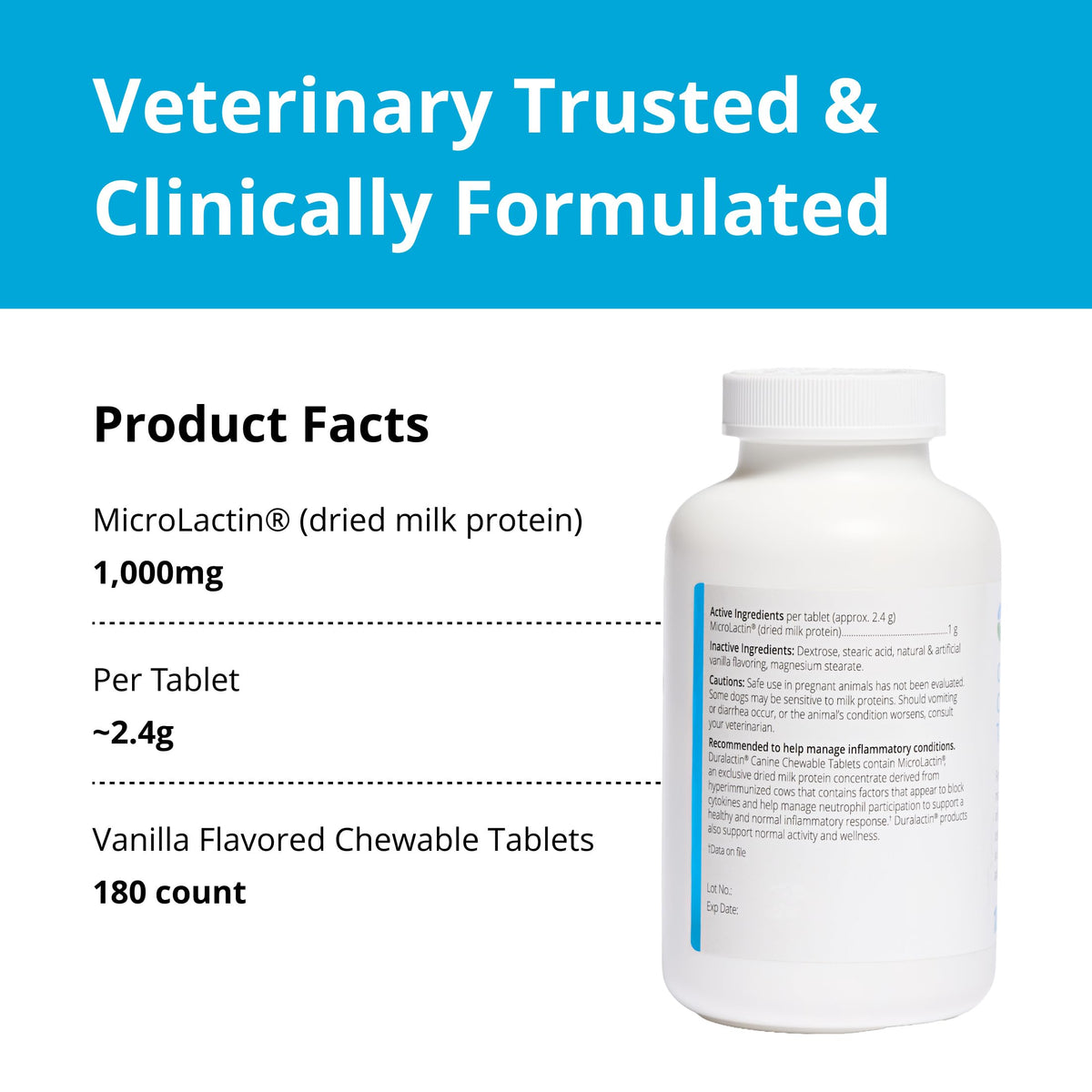 Vanilla Chewable Tablets 180 Count E665