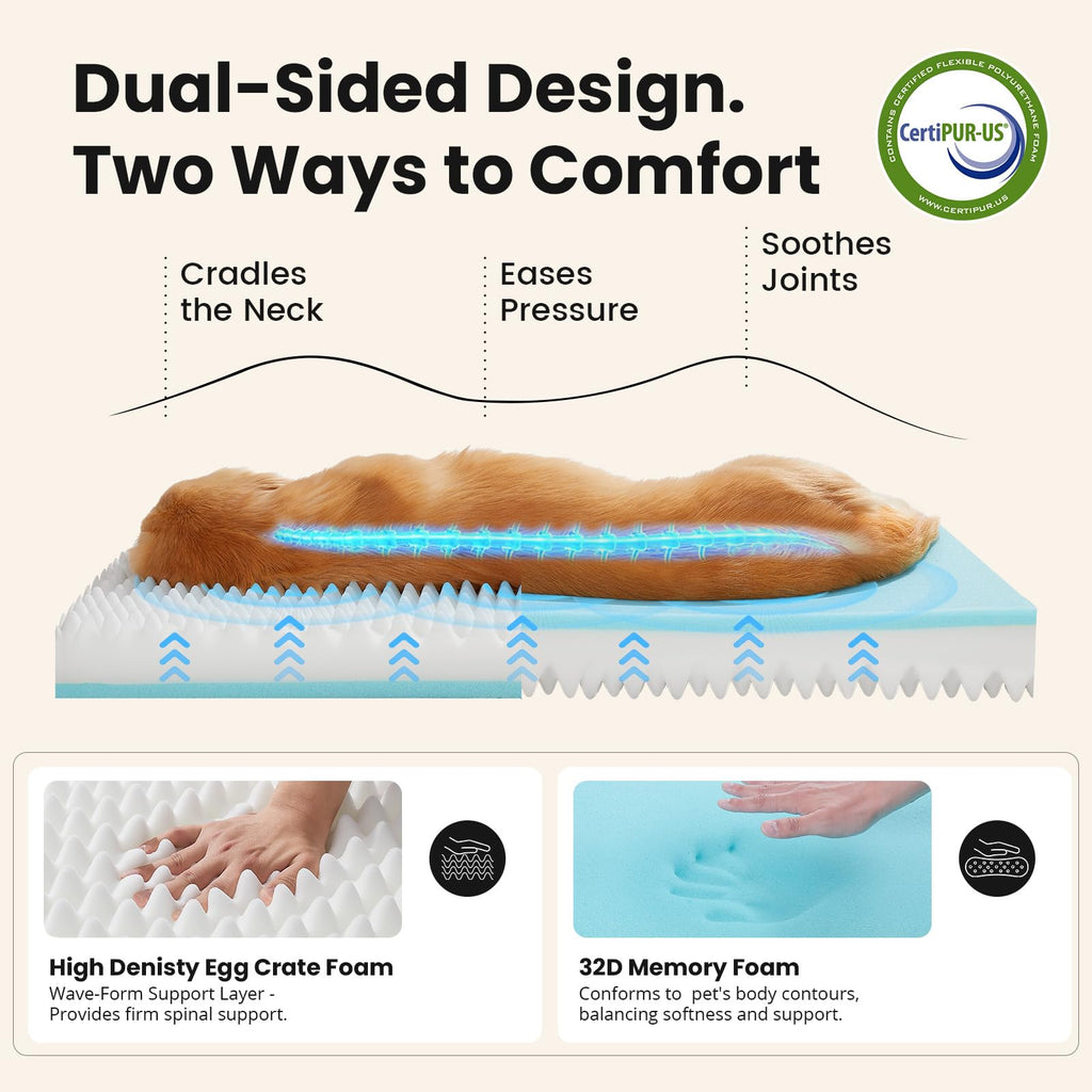 Large Reversible Memory Foam Dog Bed A746830