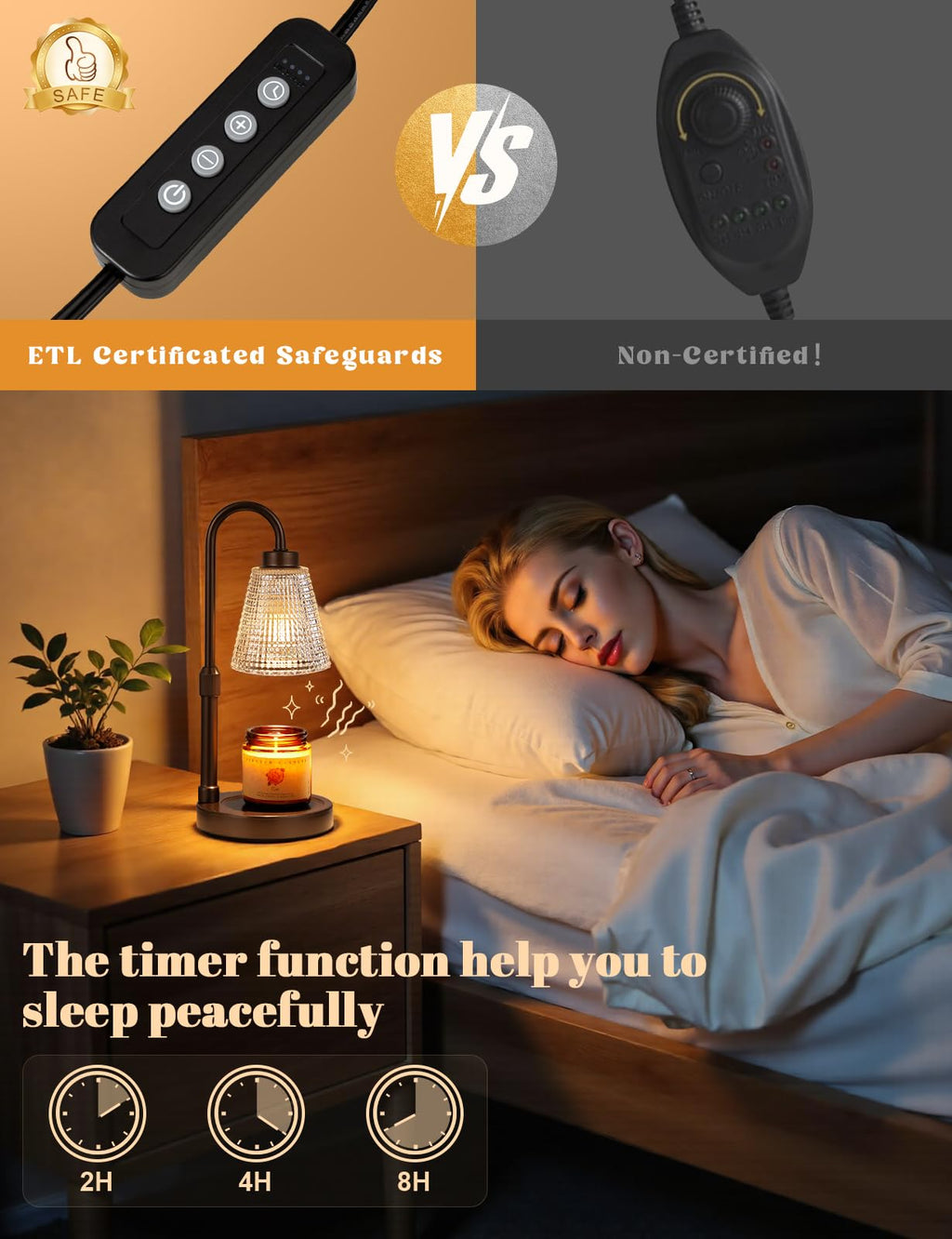 Candle Warmer Lamp with Timer E719160