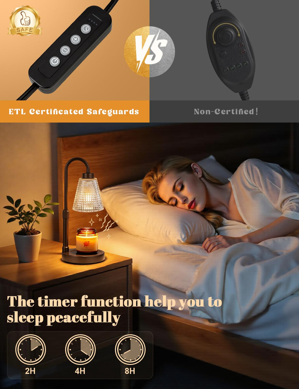 Candle Warmer Lamp with Timer E719160