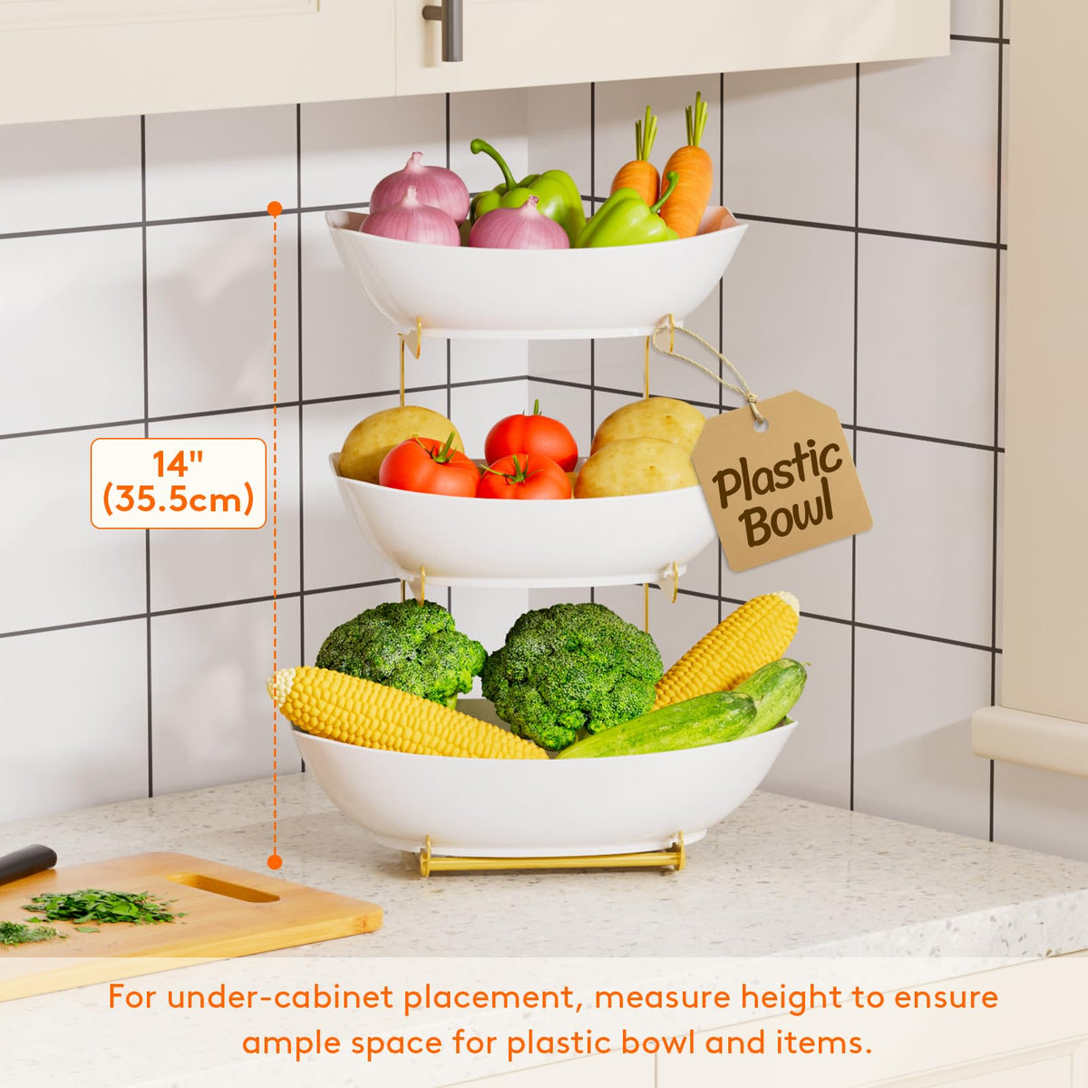 3 Tier Plastic Fruit Bowl V501