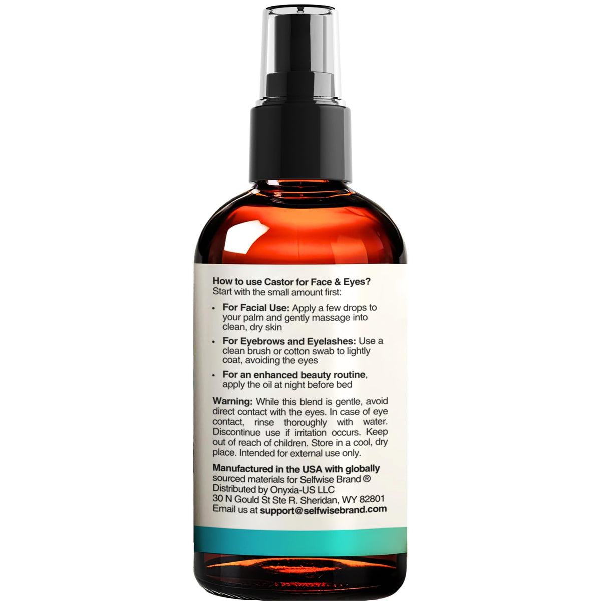 Organic Castor Oil with Jojoba Rosehip Grapeseed Squalane Vitamin E 1oz Q95778