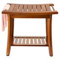 Teak Shower Bench Seat with Handles H309