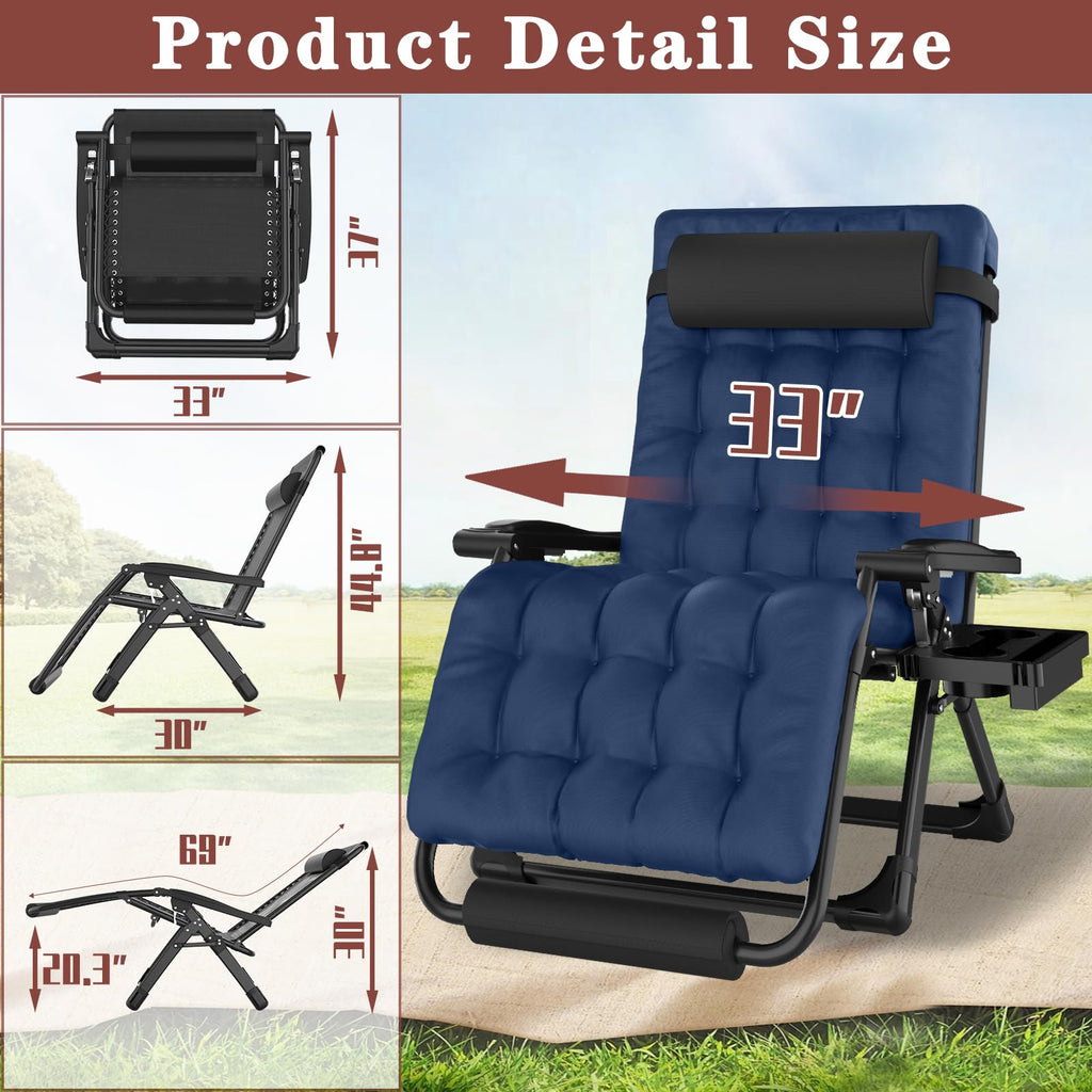 Oversized Zero Gravity Chair with Carry Bag Y651