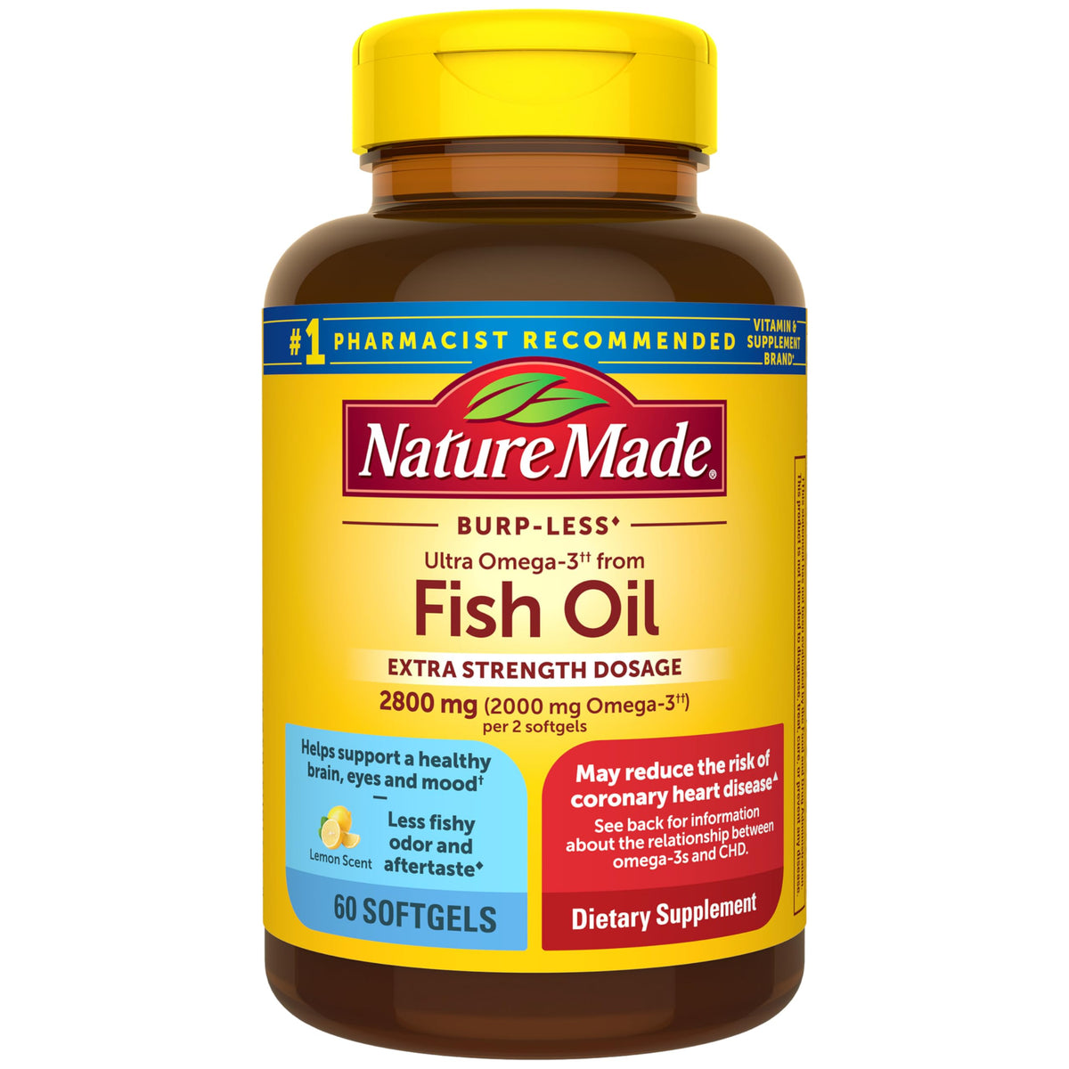 Omega 3 Fish Oil Supplement, 60 Softgels Y632