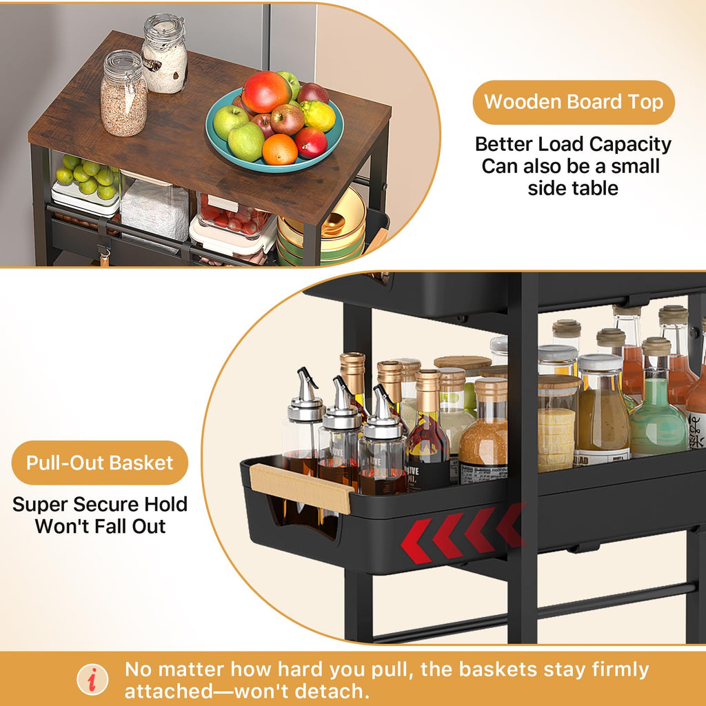 Slim Storage Cart with Wheels C4100